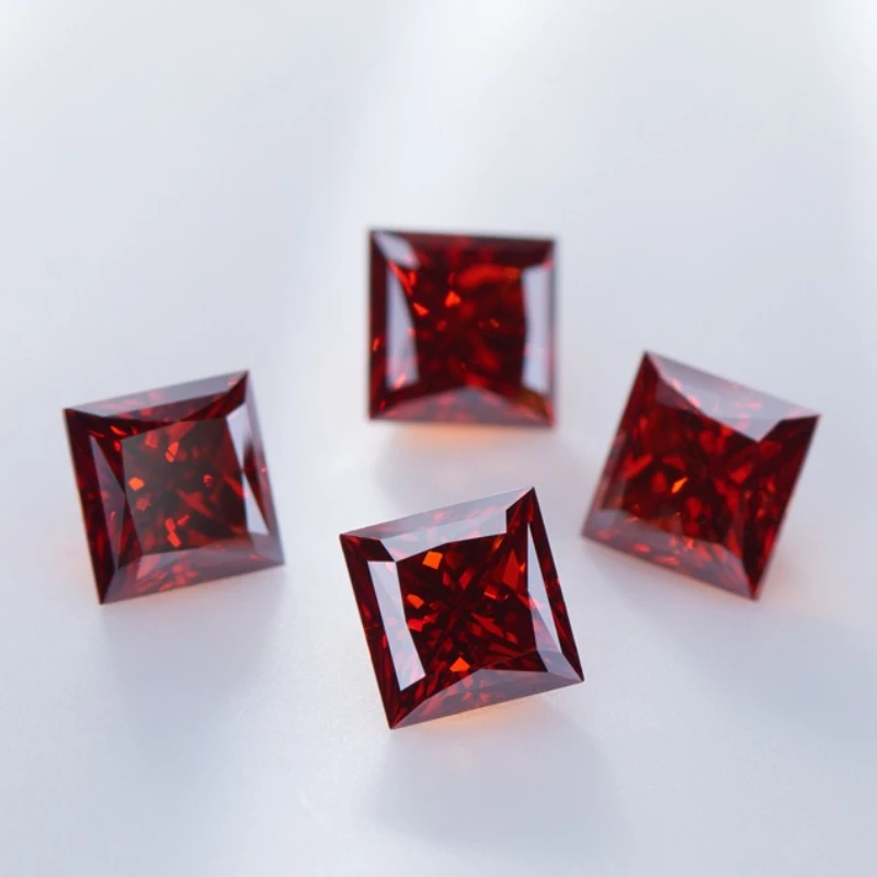 

Высококачественные муассаниты огранки «Принцесса» с широким цветовым диапазоном, VVS1, с сертификатом, профессиональные материалы для изготовления ювелирных изделий