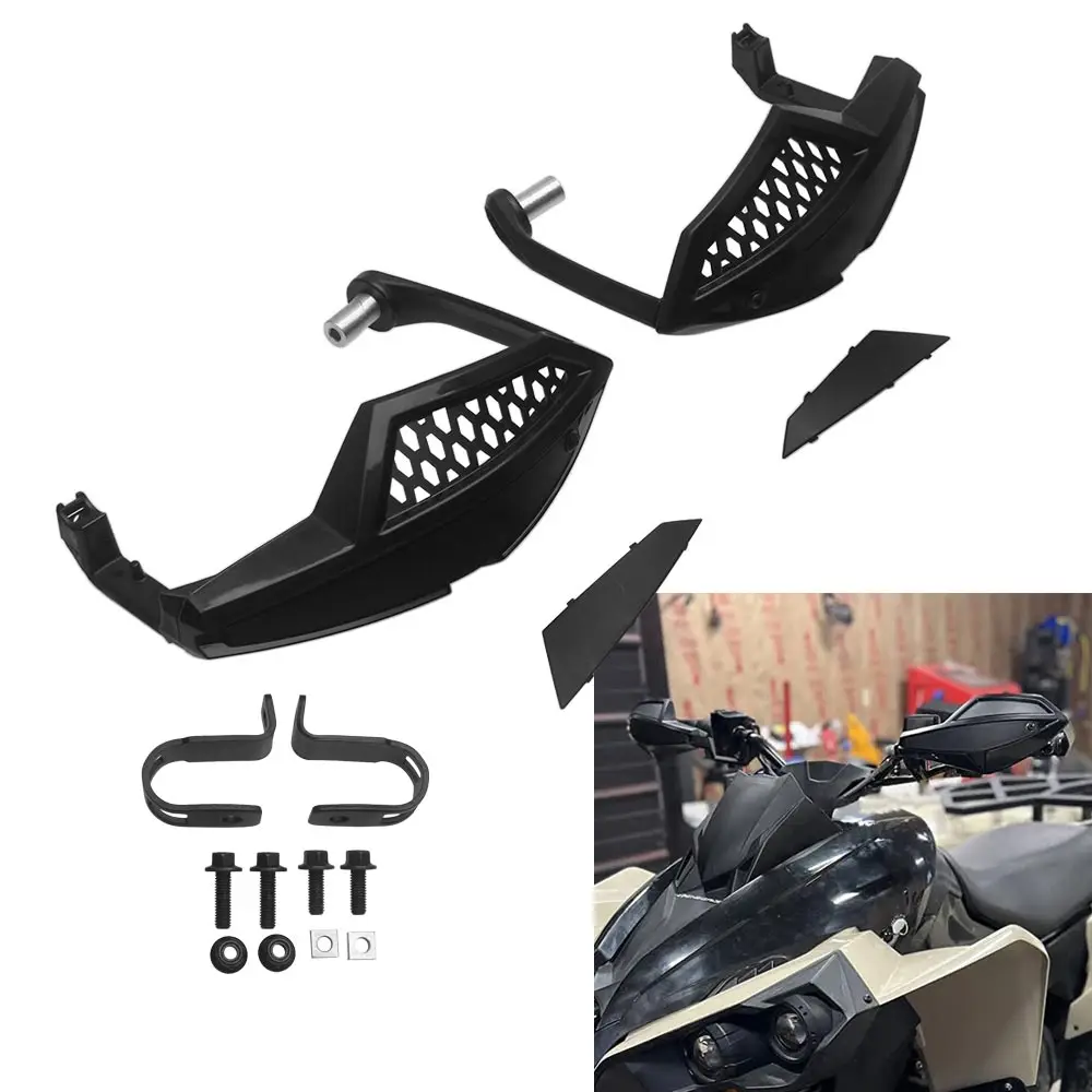 ATV Handguards Wind Deflectors Kit With Mount Black Fit For Can-Am 6x6 650 2015-2023 #715001706, 715001378, 715000525