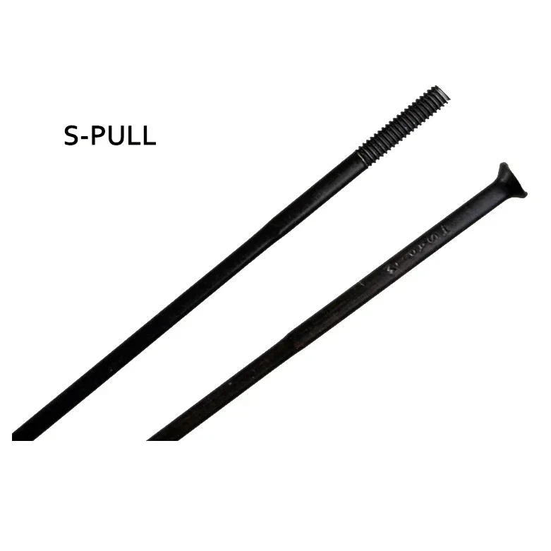 Bicycle Spokes Sapim Race Double Butted 14G Round Spokes Black 2.0-1.8-2.0mm J-HOOK(BEND) or STRAIGHT PULL