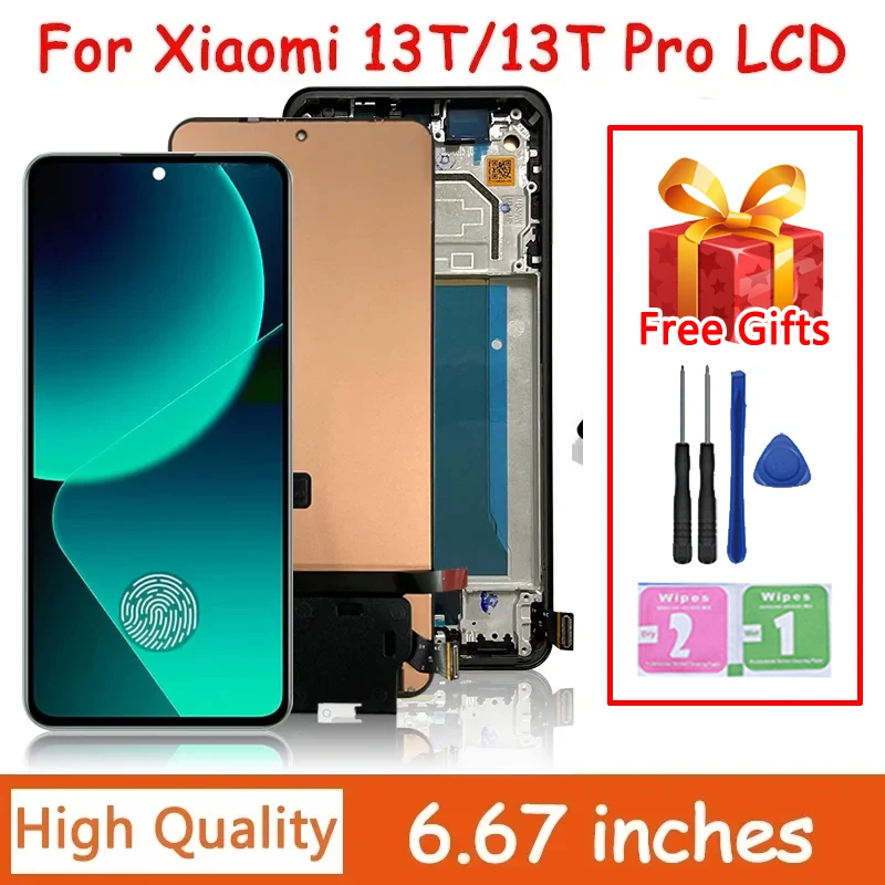 6.67“AMOLED  Mi 13T Display Replace For Xiaomi Mi 13T Pro LCD 2107113SG Display Touch Screen Digitizer Assembly Repair Screen