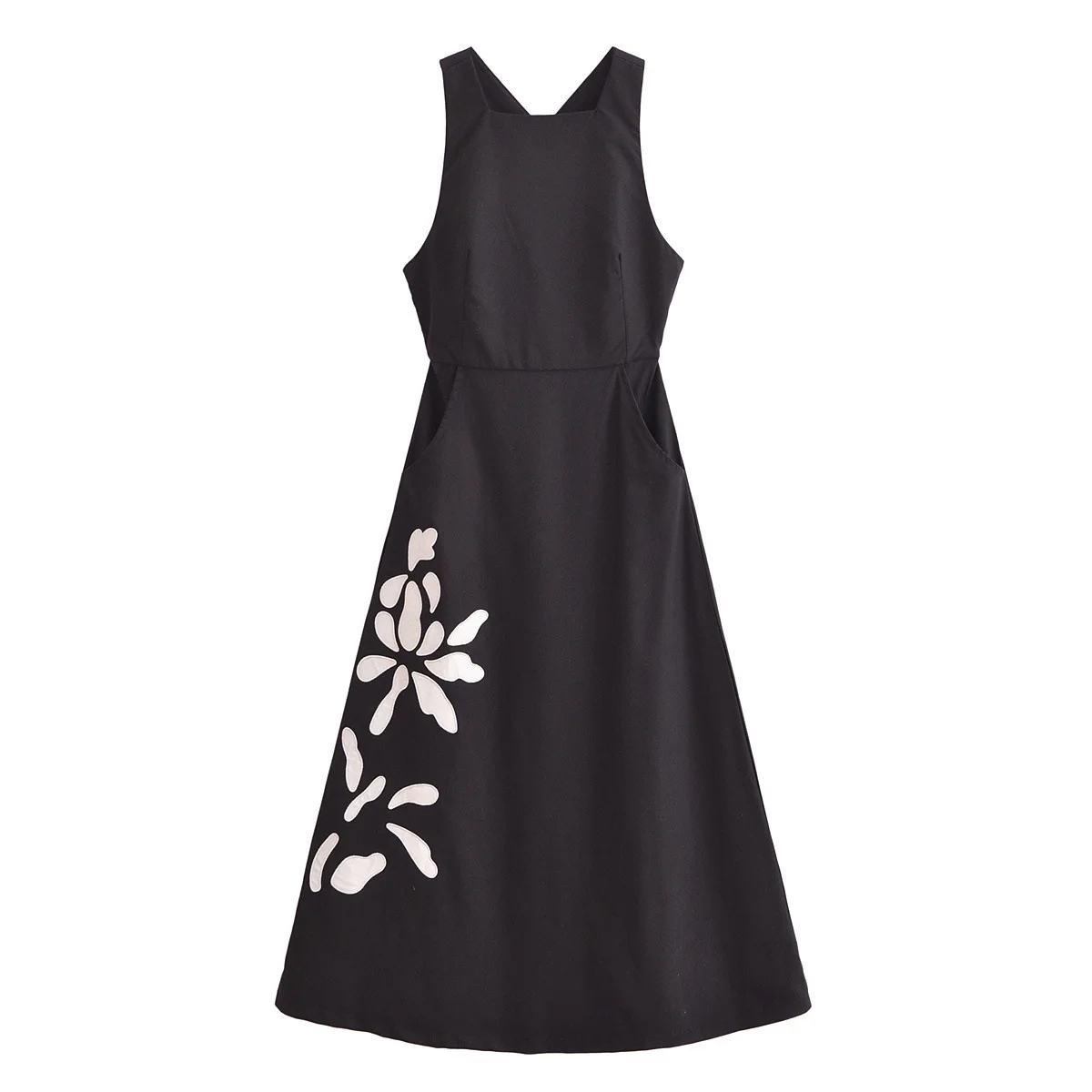 

TAOP&ZA TAOP&ZA women's spring and summer new products fashion cross-release backflower embroidered commuter style dress
