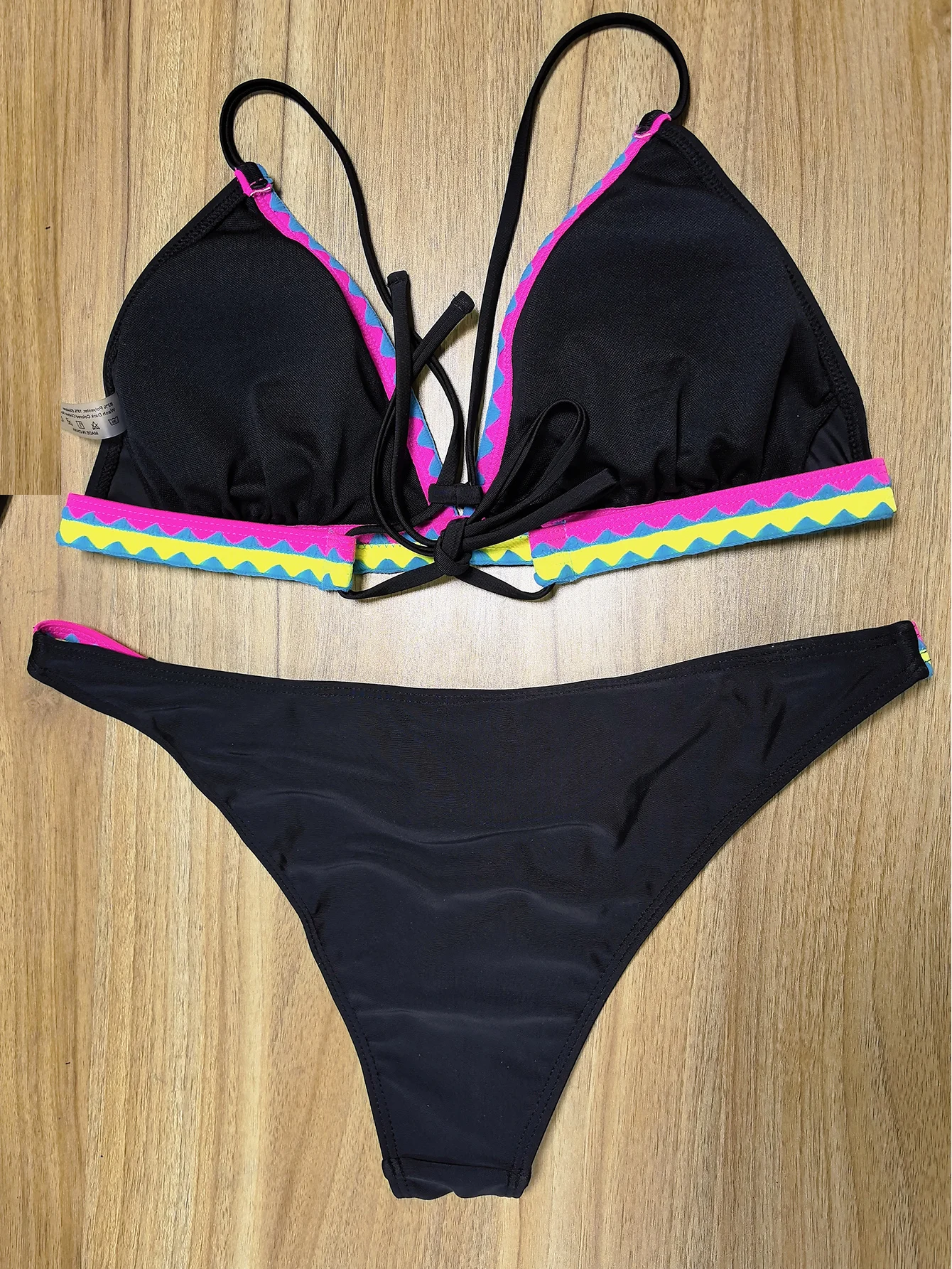 Ztvitality sexy retalhos conjunto de biquíni 2024 novo biquini sutiã acolchoado push up maiô feminino verão beachwear brasileiro