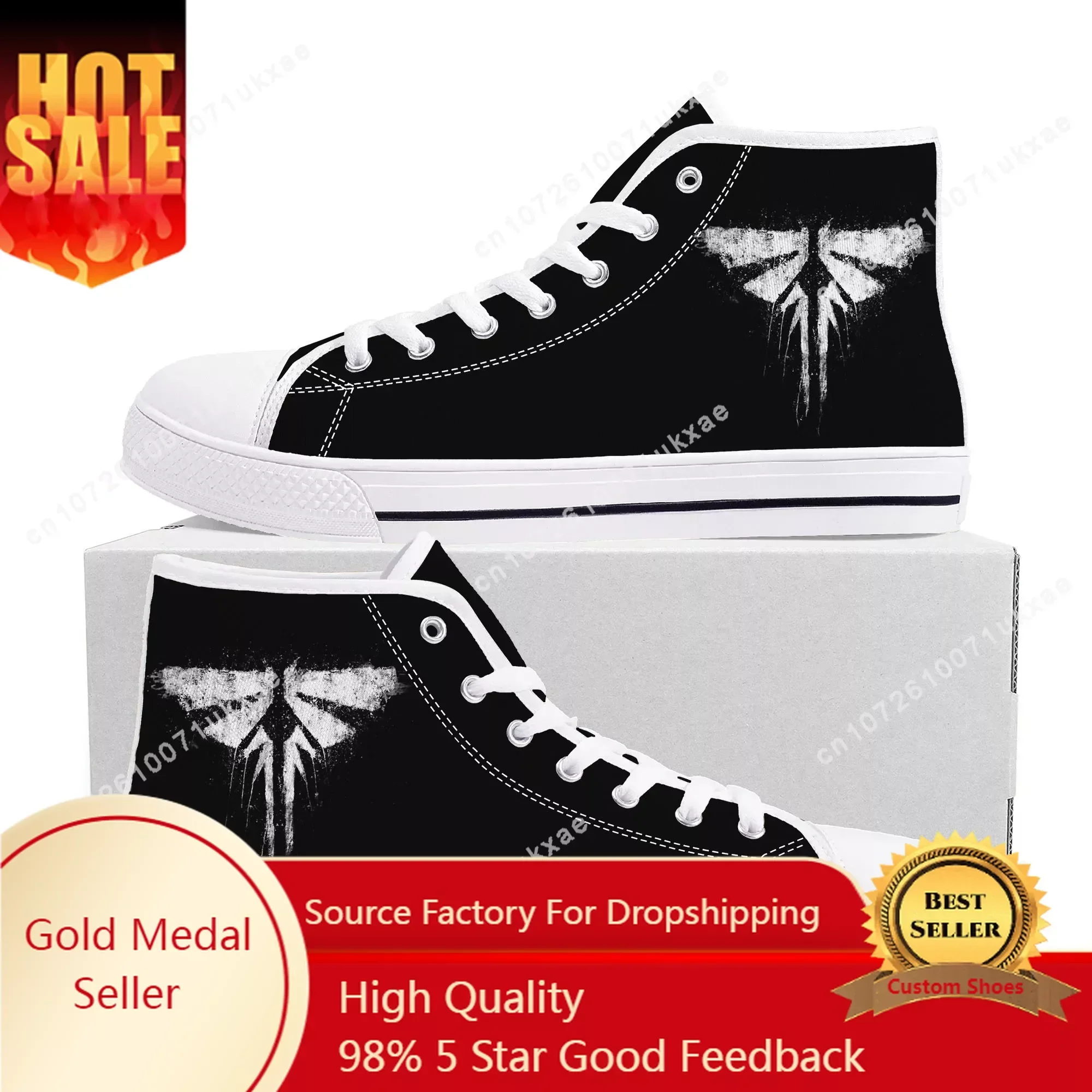 

The Last Of Us Fireflies High Top Sneakers Mens Womens Teenager Canvas Sneaker Casual Custom Made Shoes Customize DIY Shoe