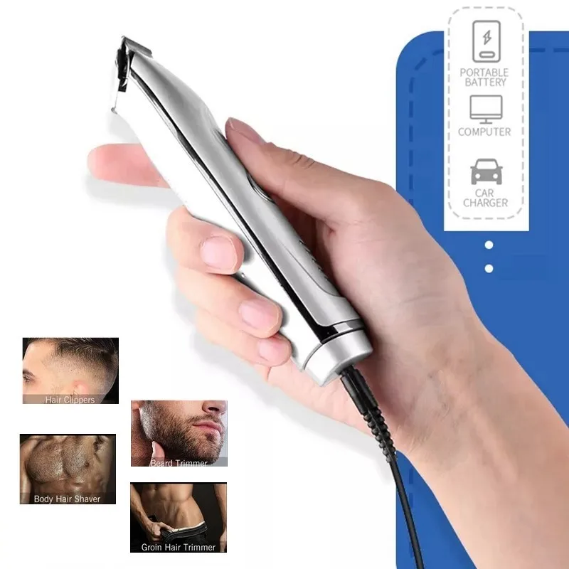 Kemei professional Hair Trimmer For Men Beard Clipper Electric Face Body Trimmer Rechargeable Haircut Machine Groin Ball Shaver