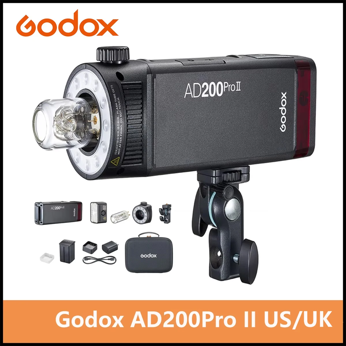 GODOX AD200 Pro II AD200ProII 200Ws 2.4G TTL Flash Strobe,0.01~1.8s Pocket Strobe Flash for Canon, Sony, Nikon, Fuji.