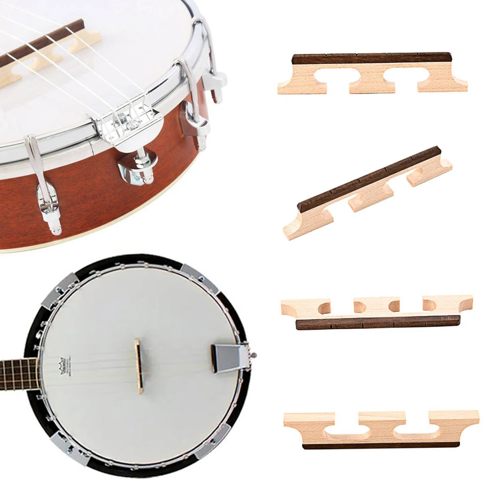 

Durable Banjo Bridge Parts Replacement Saddle Wood Smooth Hard Stable Easy Use Practical Musical Instrument Supply