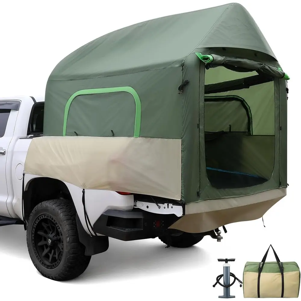 

Quick Setup 5.5-8t Pickup Truck Tent, Waterproof Camping Tent for 2, Mesh Windows & Door