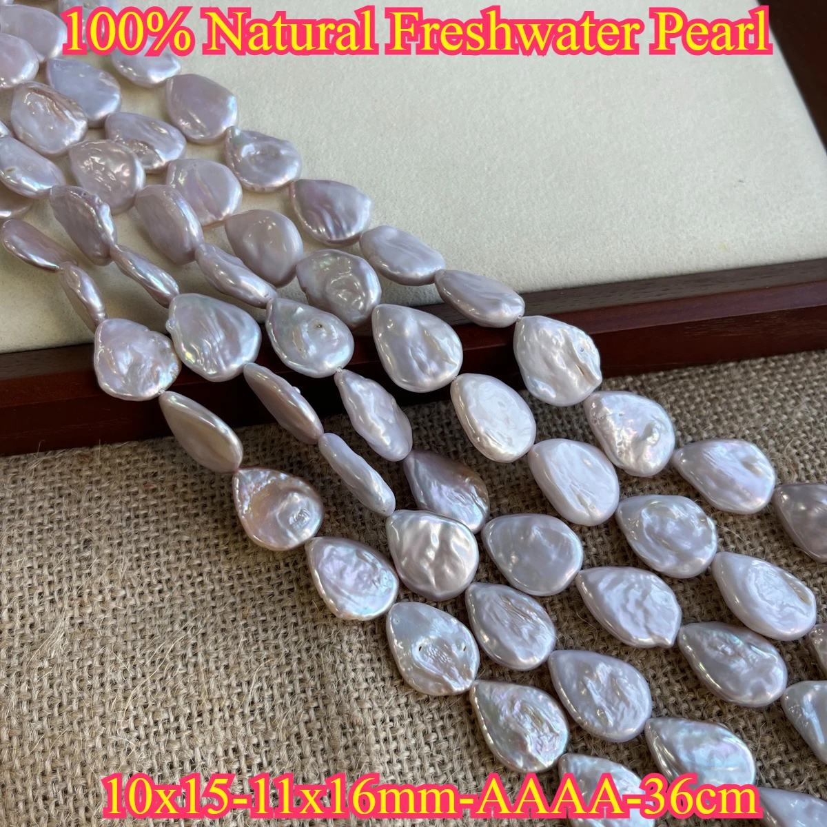 

10x15-11x16mm4A Vibrant Natural Freshwater Pearl Baroque Large Drop Spacer Bead Jewelry Make DIY Necklace Bracelet Women Wedding