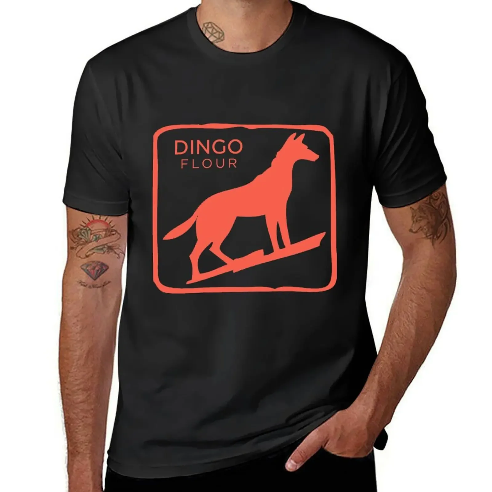 Dingo Flour T-Shirt summer top for a boy plus sizes Blouse mens clothing