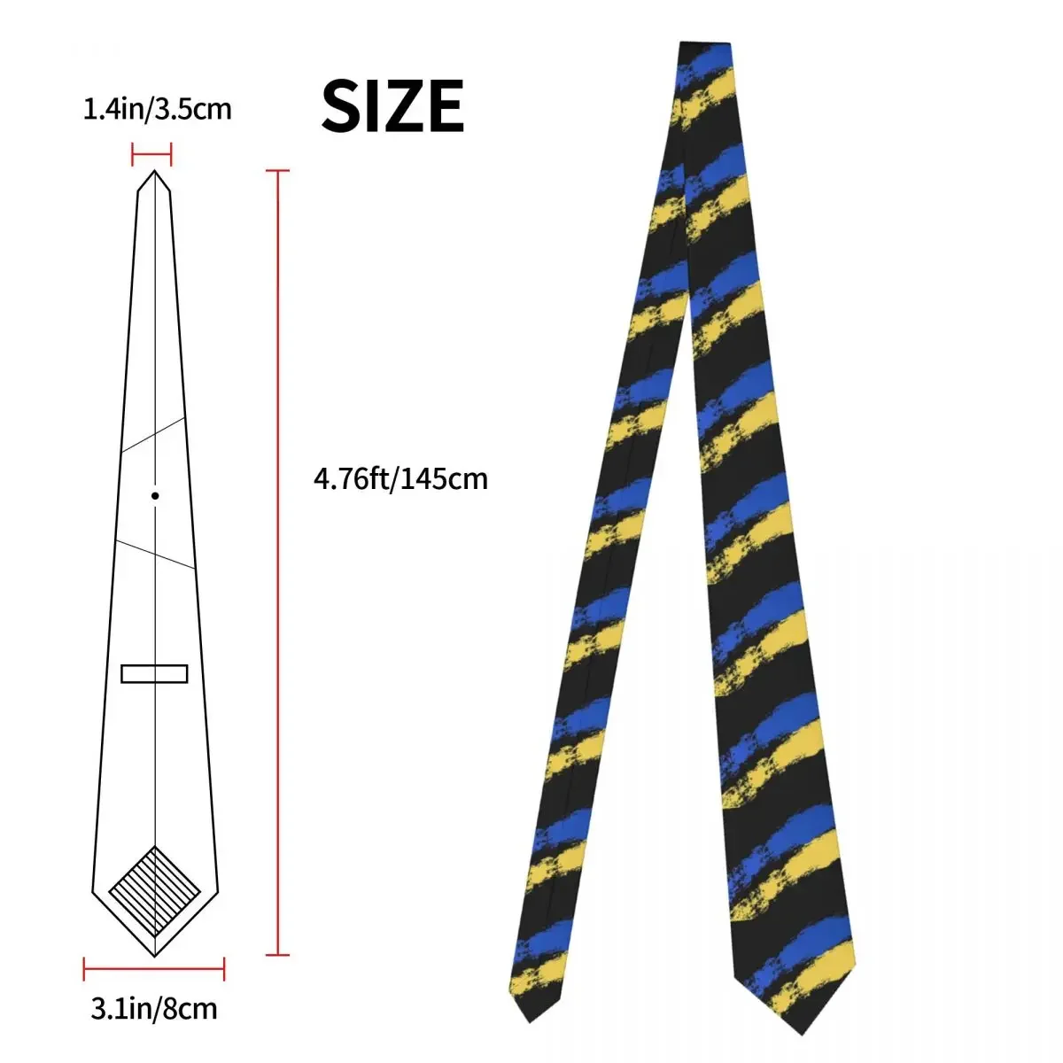 Classic Ukrainian Flag Neck Ties Men Personalized Silk Ukraine Patriotic Necktie for Business Cravat