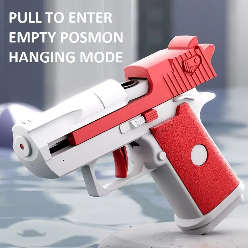 Hot Mini Desert Eagle Mechanische Continu Afvuren Waterpistool Schietspel Zomer Outdoor Strand Speelgoedpistool voor Kinderen Jongens Geschenken