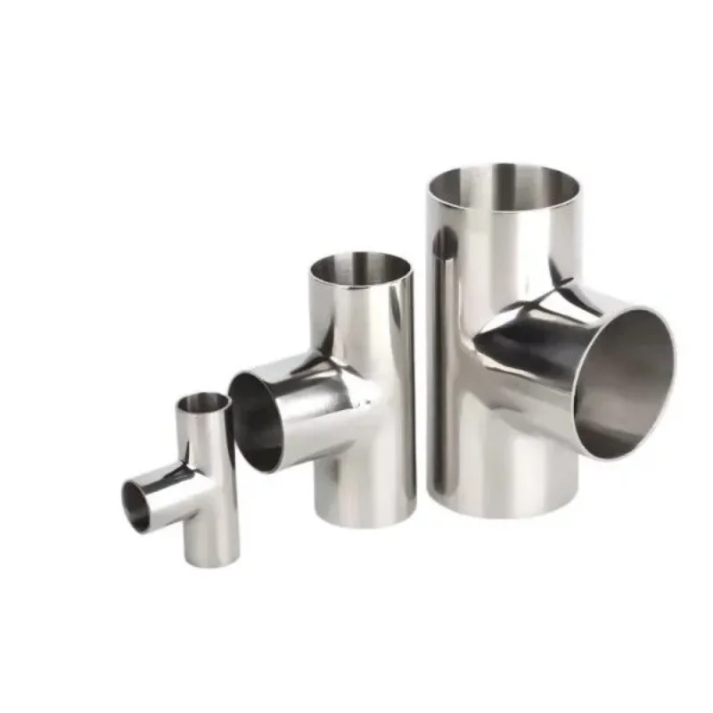 TYPE T Joint Sanitary Welding Pipe Connection Fittings polishing 304 Stainless Steel Food grade 16MM-51MM