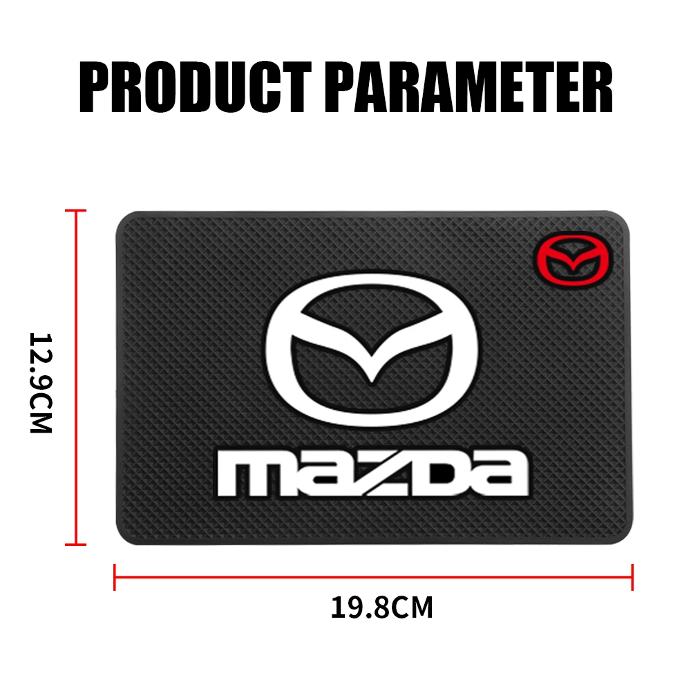 Car Dashboard Sticky Non Slip Mat Phone Holder Silicone Anti-Slip Pad Accessories For Mazda CX-3 GJ GL CX-8 CX-5 Speed 6 3 MX-5