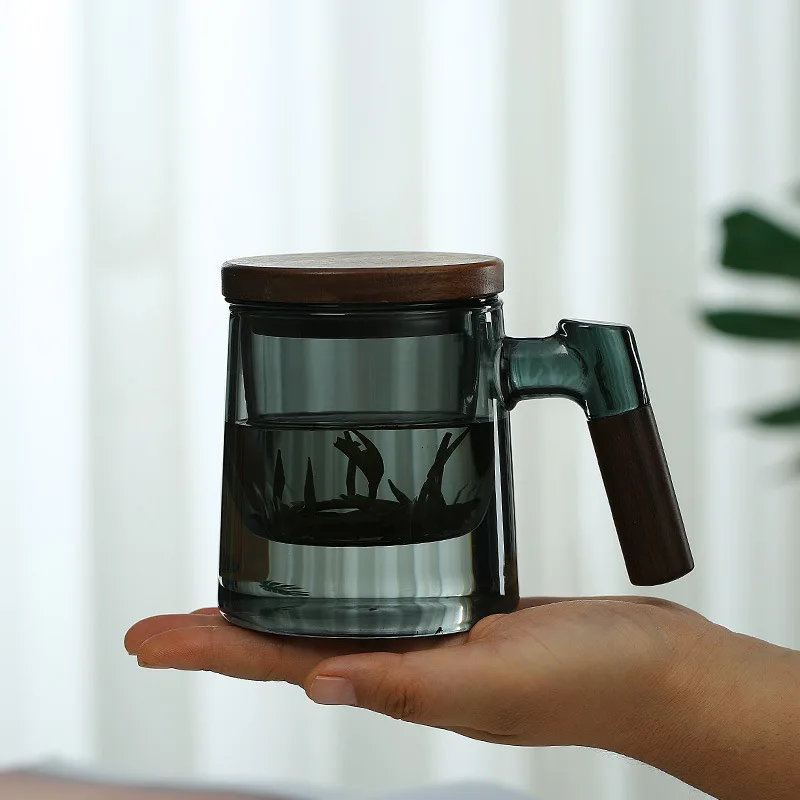 

Термостойкая разделение и фильтрация Wer Office Чайная чашка Мужская персональная стеклянная вода