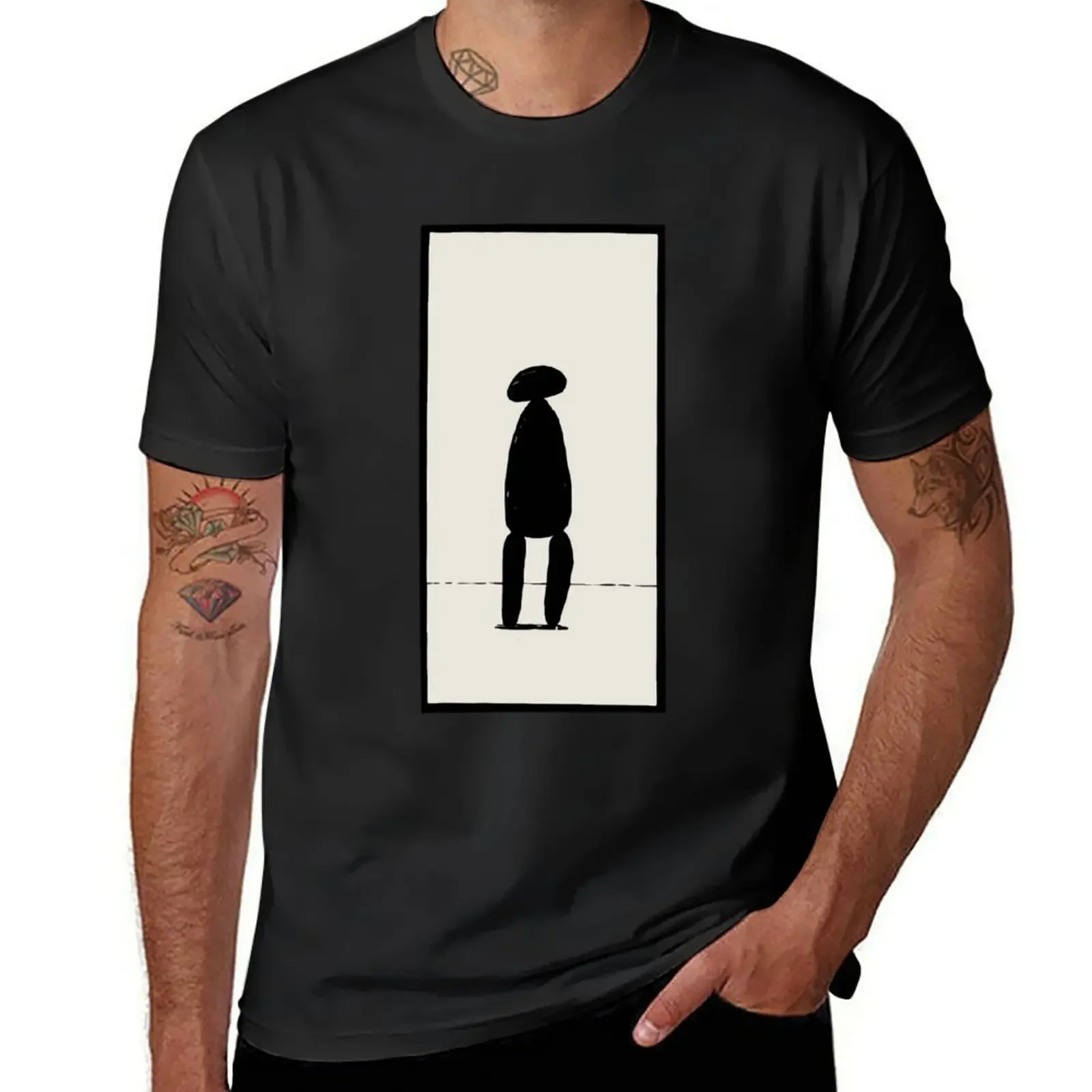 

Edward Gorey - The Ominous Figure \t T-Shirt custom shirt anime figures blue archive for a boy t shirt for men