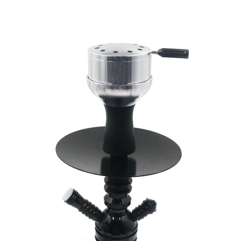 Arab Shisha Hookah Metal Bowl Set Charcoal Holder with Cover Heat Heat Management System Chicha for Smoking Accessories