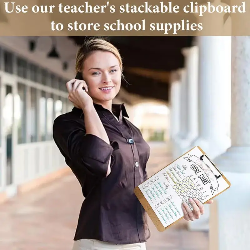 Papan Klip Papan Keras Papan Klip Kantor Papan Klip Ukuran Huruf A4 Standar dengan Klip Logam Profil Rendah untuk Siswa Wanita Pria dan