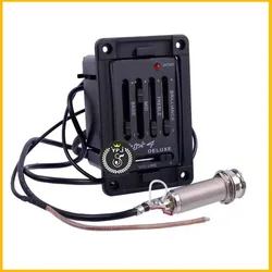 1 SET NEW Acoustic Guitar Pickup Classic 4 Deluxe Preamplifier 4-Bands EQ Piezo Preamp Black Guitars Set Parts