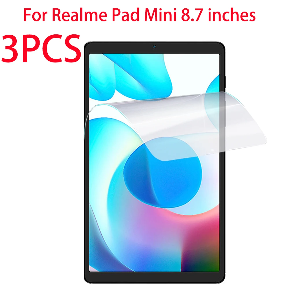 

3 Packs PET Soft Film For Realme Pad Mini 8.7 inch RealmePad 2022 Clear Anti Fingerprints Hydrogel Soft Screen Protector Film