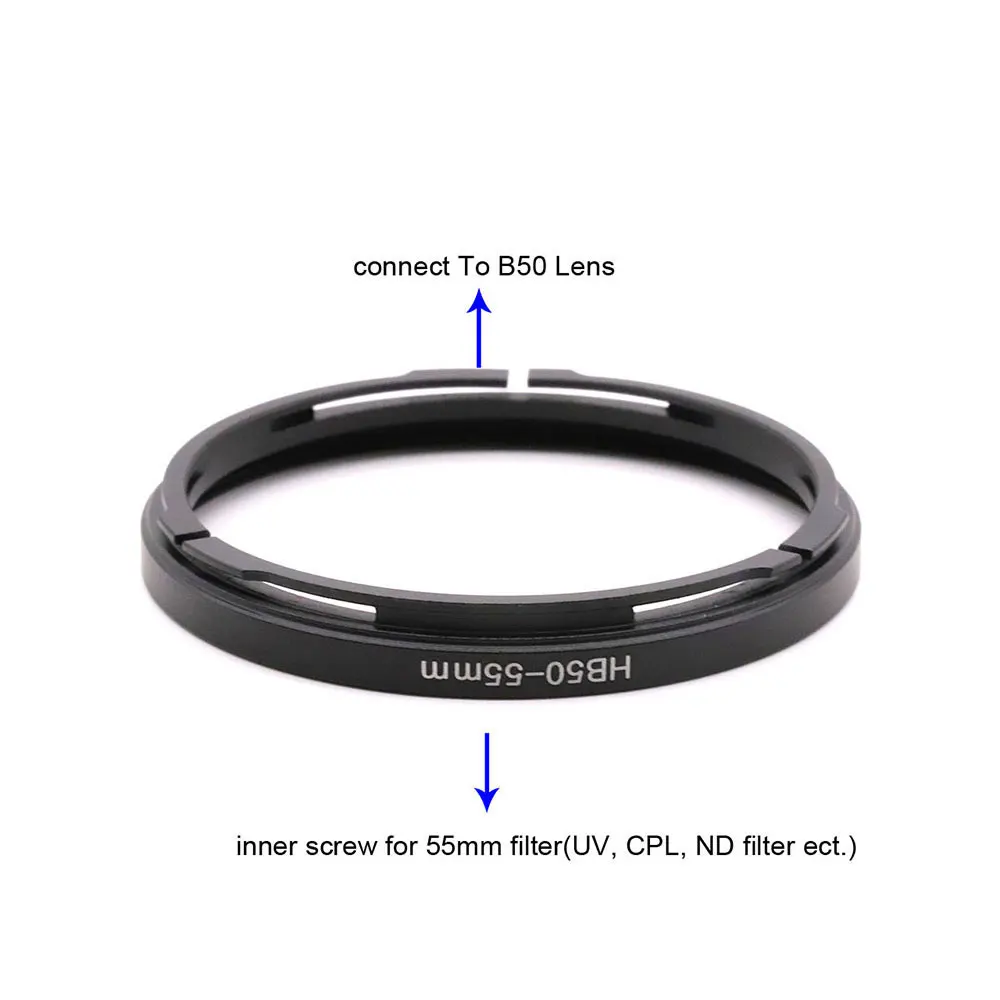 B50 Bayonet to 52 55 58 62 67 72 77 82mm Filter Adapter Ring for Medium Format V System Lens view 3
