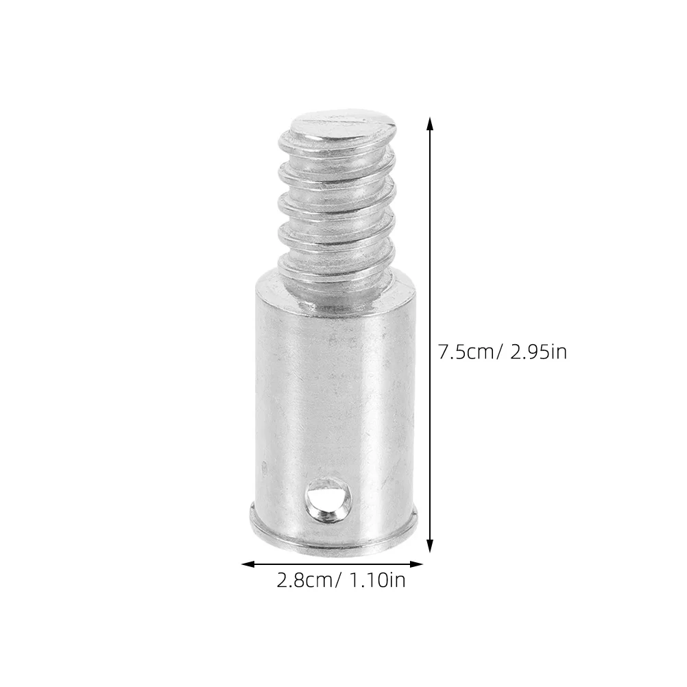 2 Pcs Aluminum Alloy Threaded Headgear Broom Handle Connector Whisk Brooms Stick Pole Tip Attachments End