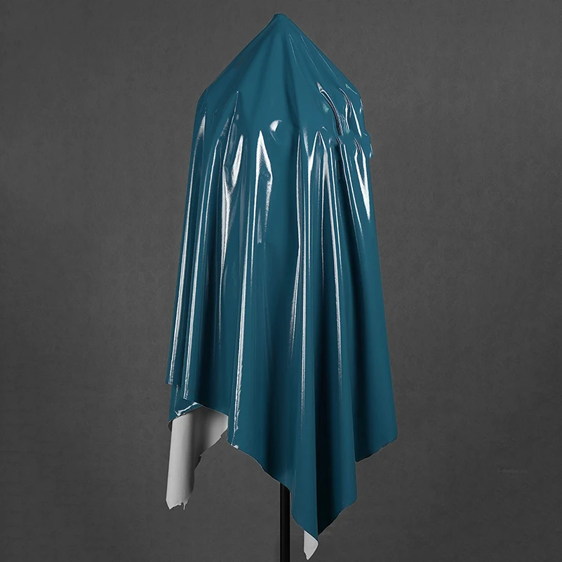 Fashionable Mirror Leather Fabric Soft Waterproof Silky Four Sided Stretch DIY Glossy by Half Meter