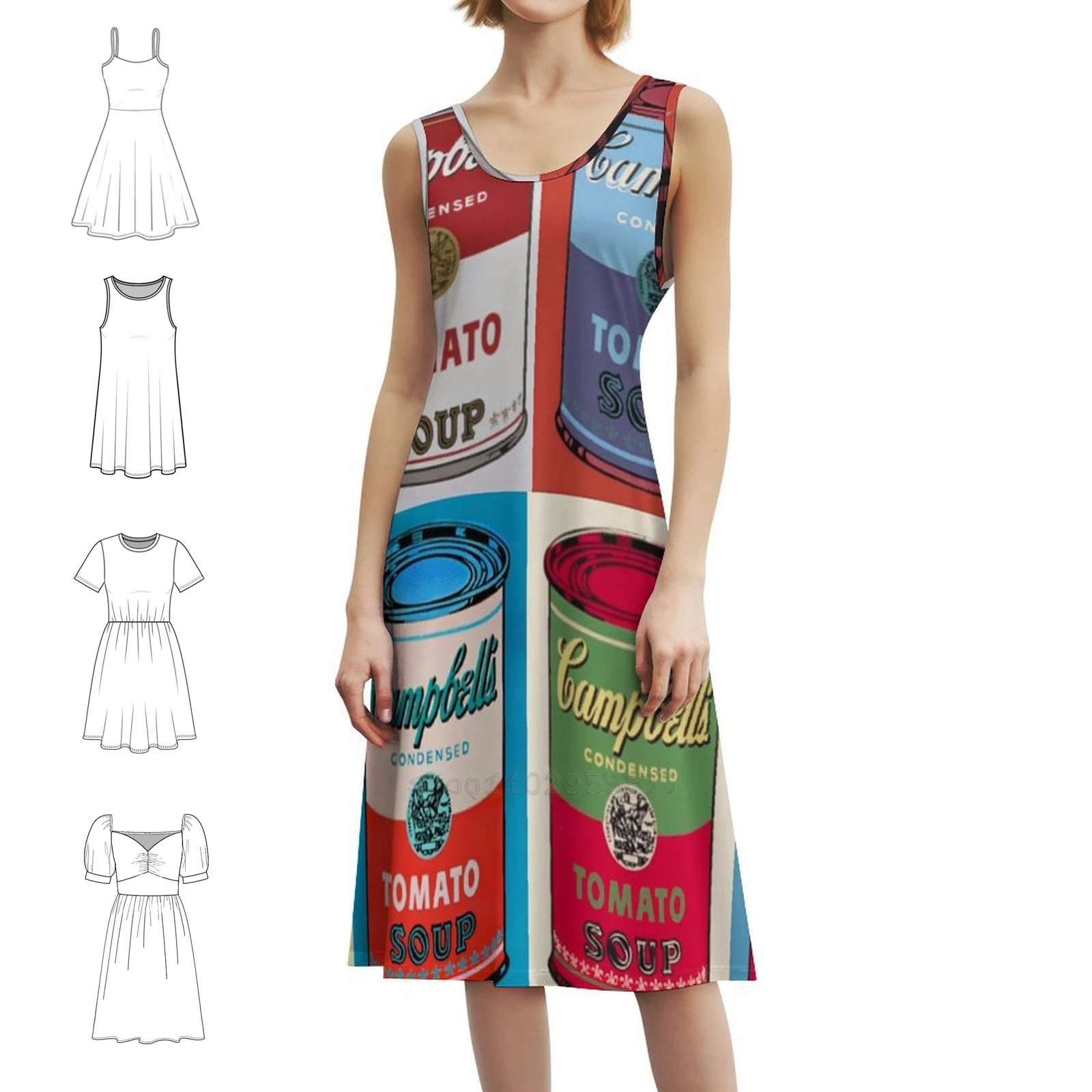 1928-1987 Usa Pop Art | Original Paintings By Korean Style Casual Dress For Women Simple Daily Office Lady Dresses Art Pop Art