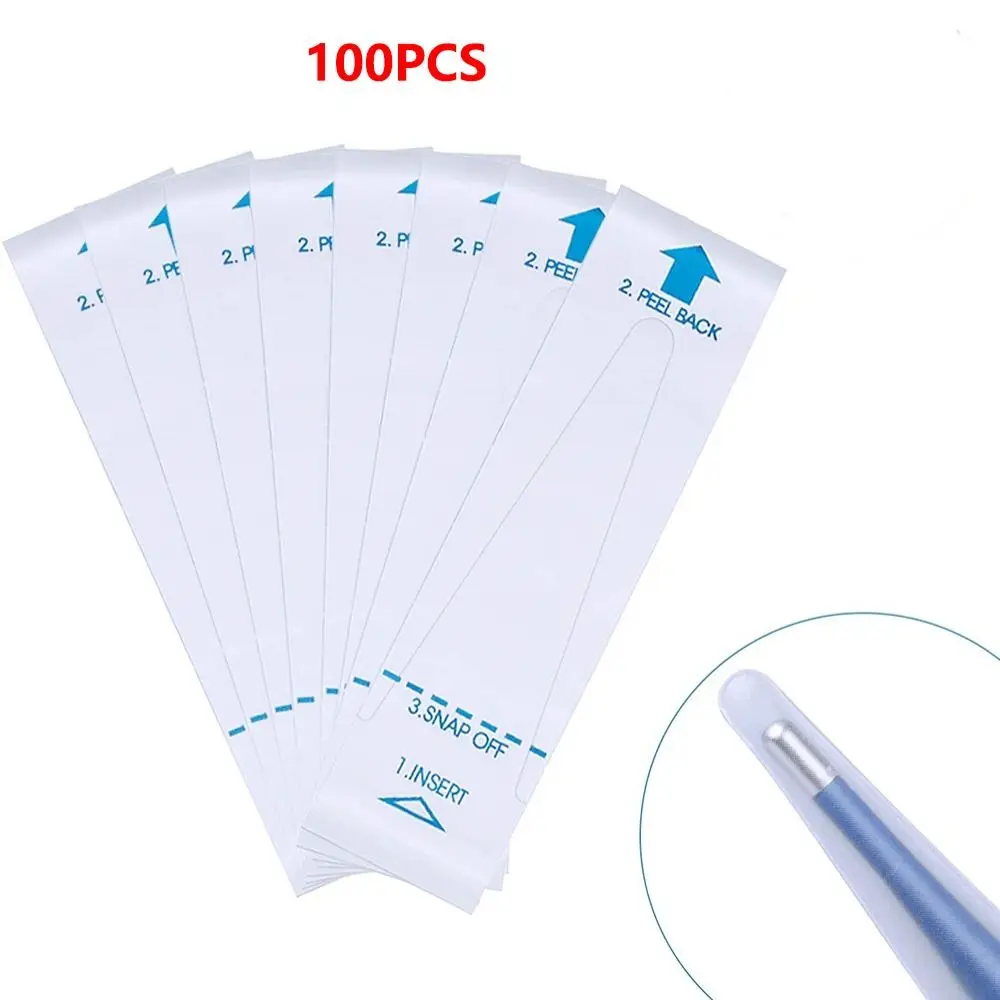 100PCS Disposable Digital Probe Covers Convenient Hygienic Thermometer Probe Covers Thin Universal Protective Cover