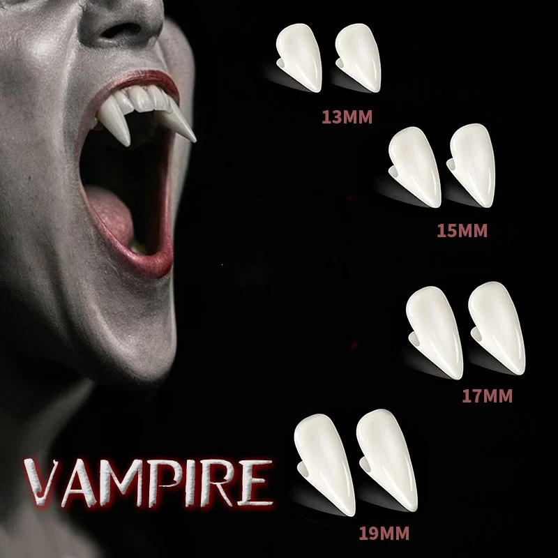 Halloween Decoration Vampire Teeth Fangs Dentures Props Halloween Cosplay Props False Fangs Solid Halloween Props