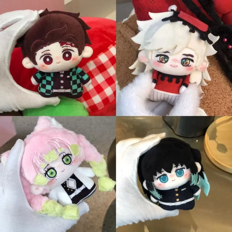 Demon Anime Figure Giyu Tomioka Mitsuri Kanroji Douma 10cm Cotton Doll Plush Toy Cute Desktop Decoration Surprise Gift For Fans