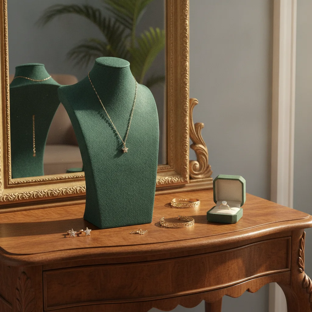 Portable Velvet Cloth Necklace Display Stand Neck Mold Counter Use Mannequin Bust Human Shape Jewelry Show Rack Counter Display
