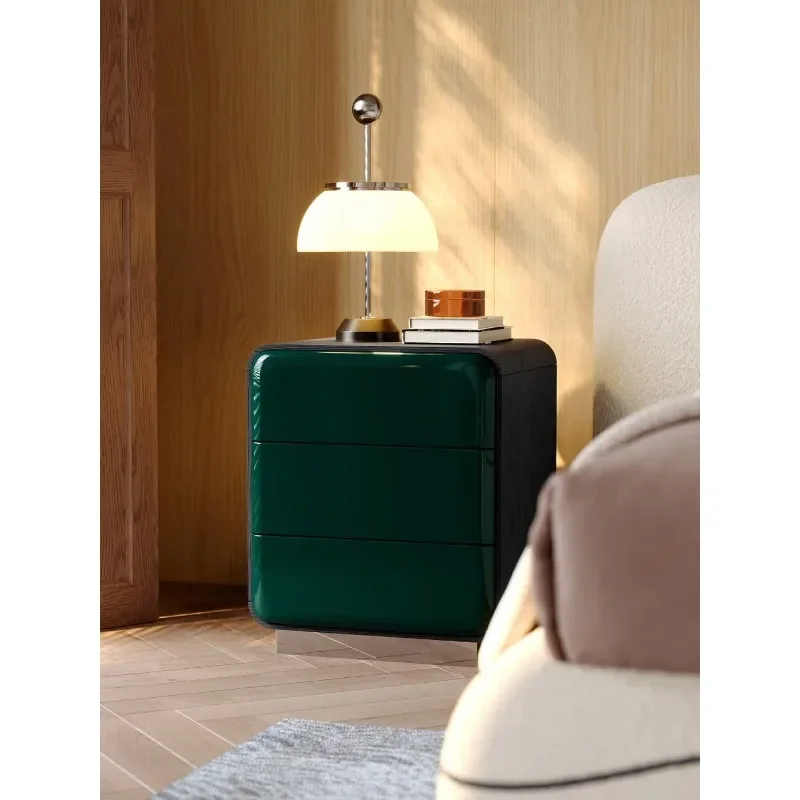 Solid wood bedside table, bedroom light luxury bedside cabinet
