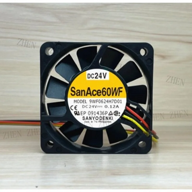 Y  9WF0624H7D01 6015 6CM DC24V 0.12A Three-wire Alarm Cooling Fan
