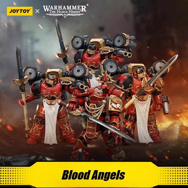 JOYTOY Warhammer The Horus Heresy Action Figure 1/18 Scale Blood Angels PVC Military Figure Model Doll Toy Ornament Kid Boy Gift