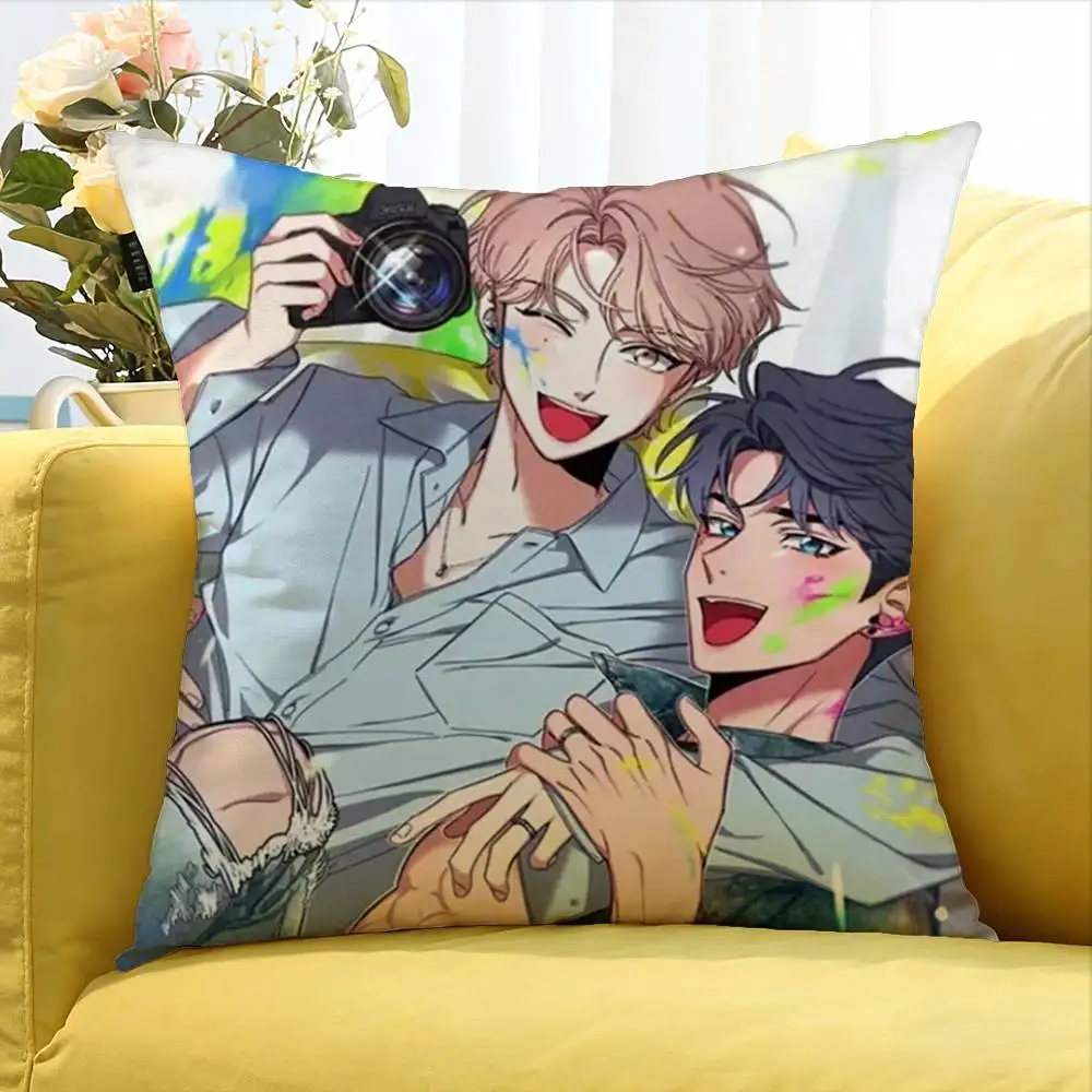 Sketch bl Anime Cartoon Various Sizes Square Pillow Case For Car Home Bedchamber Decor