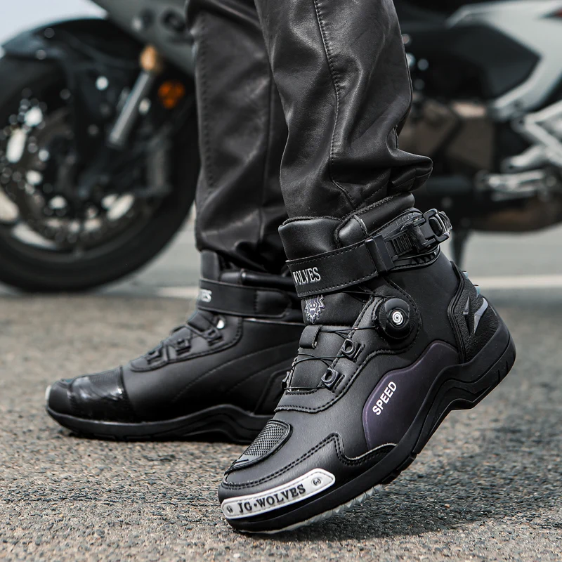 Motocross Boots Knight Shoes Bicycle Men Women Motorcycle Boots Outdoor Riding Anti-slip Winters Sneakers Mountain Racing Road