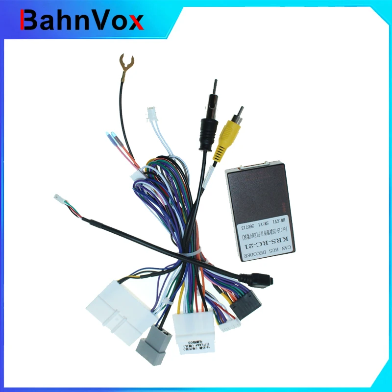 For Nissan Leaf 2019 2023 Android 2 Din GPS Radio Car 16 Pin Stereo Power Wiring Harness Cable Adapter Canbus Box Decorder
