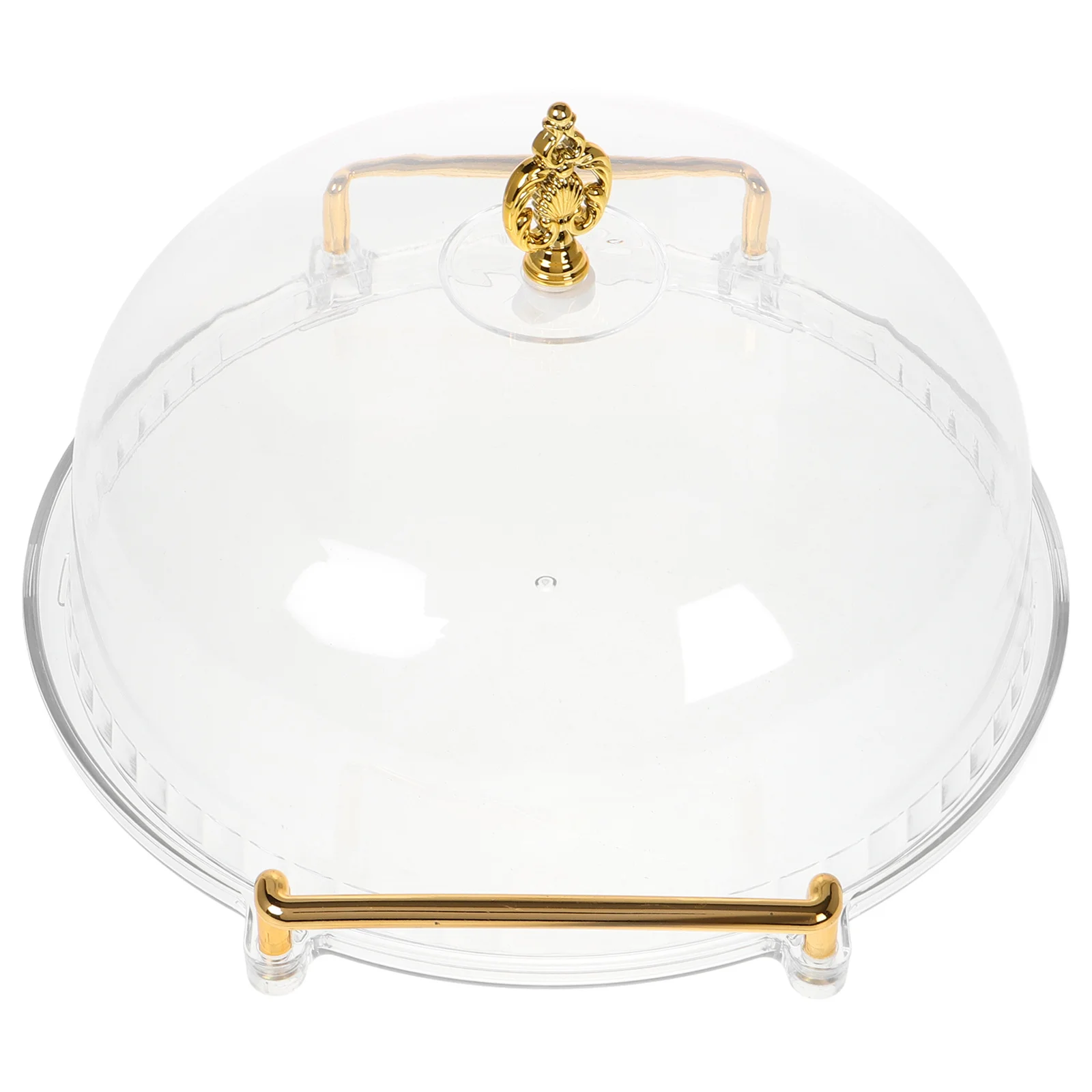 

1 Set Transparent Cake Dome Cover With Tray Dessert Serving Plate For Party Fruit Display Reusable Plastic Food Cover Baking