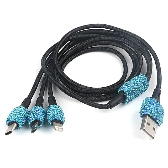 Nieuwe Bling USB Autolader 5V 2.1A Dual Port Snelle Adapter Roze Auto Decor Auto Styling Diamant Auto accessoires Interieur voor Vrouw
