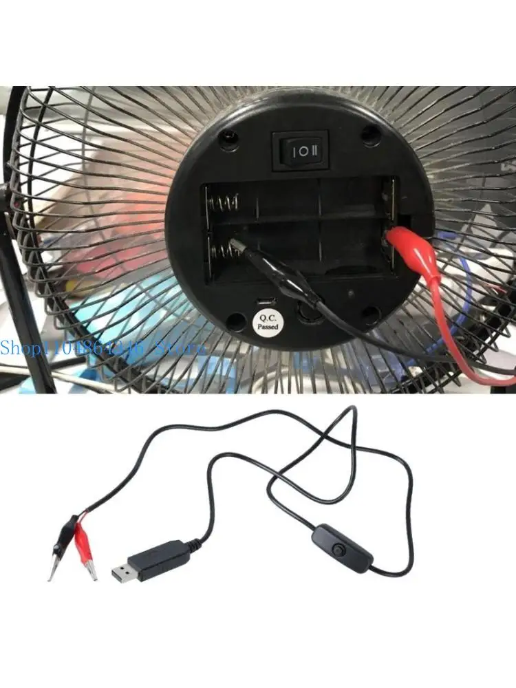 652F USB 5V to 1.5V Power Supply Cord Replace 1Pc 1.5V AA LR03 LR6 LR14 LR20 Cell Battery for Remotes LED Light