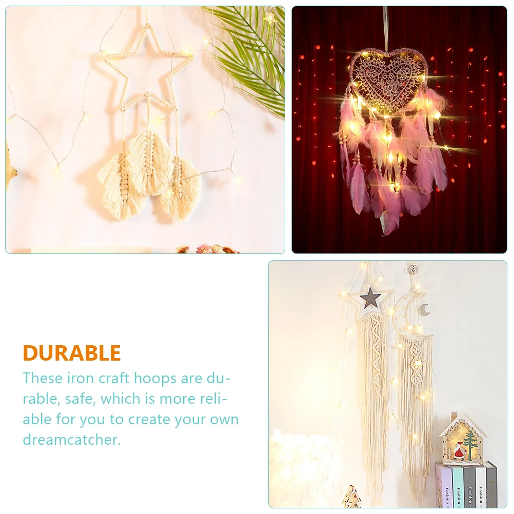 

16 Pcs Catcher Dream Material Dreamcatcher Wall Hanging Wreath Hoops Rings for Catchers
