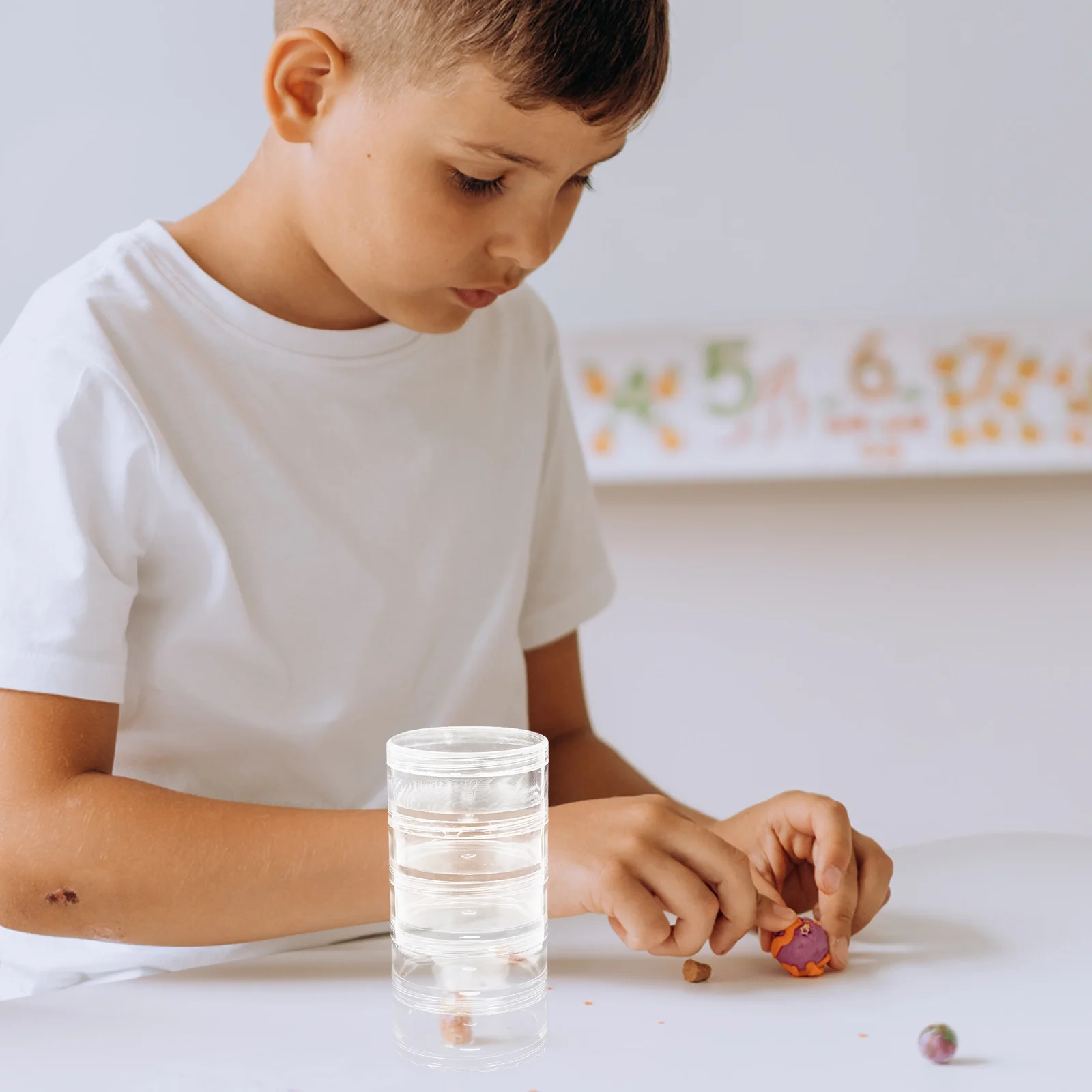 5-слойный органайзер для ювелирных изделий и бусин для путешествий, прозрачный круглый контейнер для косметики