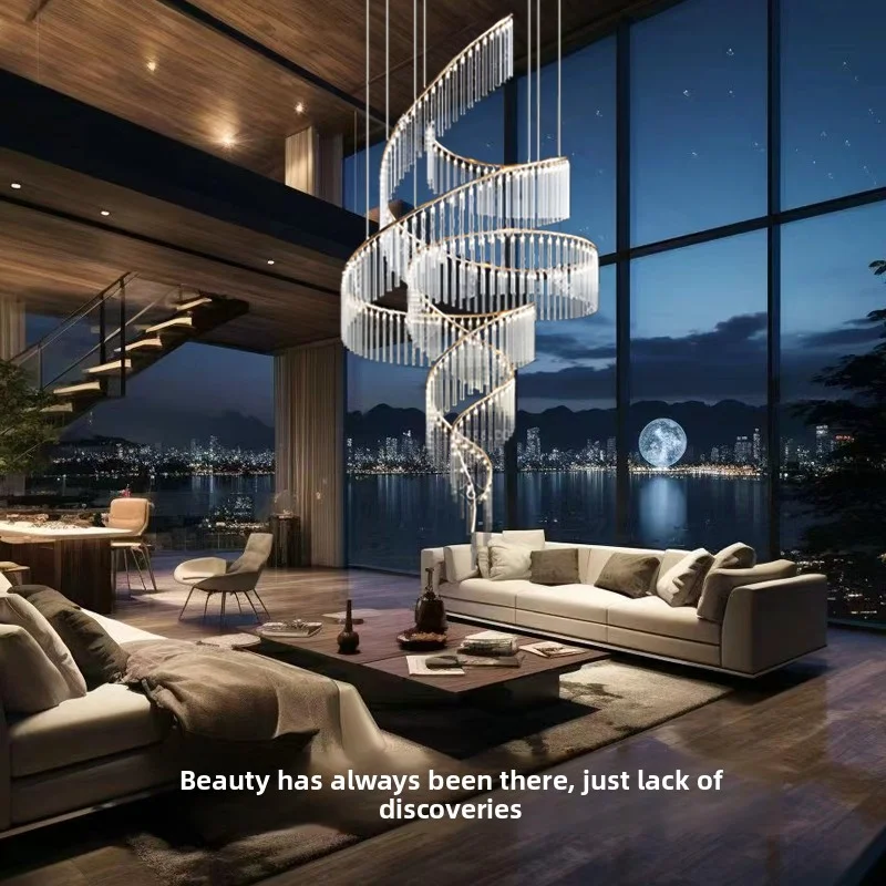 

Customized Crystal Chandeliers Artistic Lamps Crystal Acrylic Luxury Chandelier For Villa Living Room Dining Area Hanging Floor