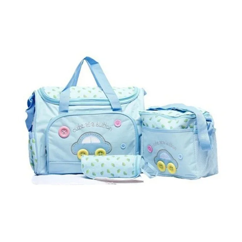 Mommy Bag Set Large Capacity Shoulder Bags Fashion Cartoon Pattern Baby Bottle Cover Multifunctional Diaper Handbags Kit