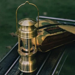 GZ Retro Brass Lampshade Pure Copper Shell Lighthouse Instantly Reduced Pendant Camping Lampshade Light Accessories