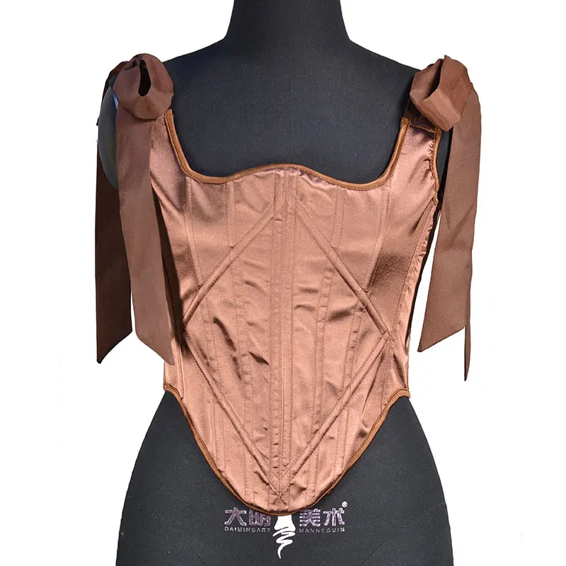 Vintage Corset Overderbust Shoulder Straps Vest Women Top Cute Costume Victorian Bustier Body Shapewear Daily Wear