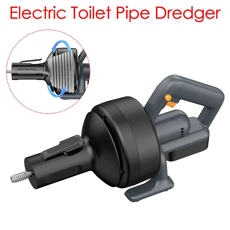 Electric Pipe Dredger Toilet Bathroom Pipe Dredging Machine Pipeline Clogged Remover Kitchen Toilet Sewer Blockage Cleaning Tool