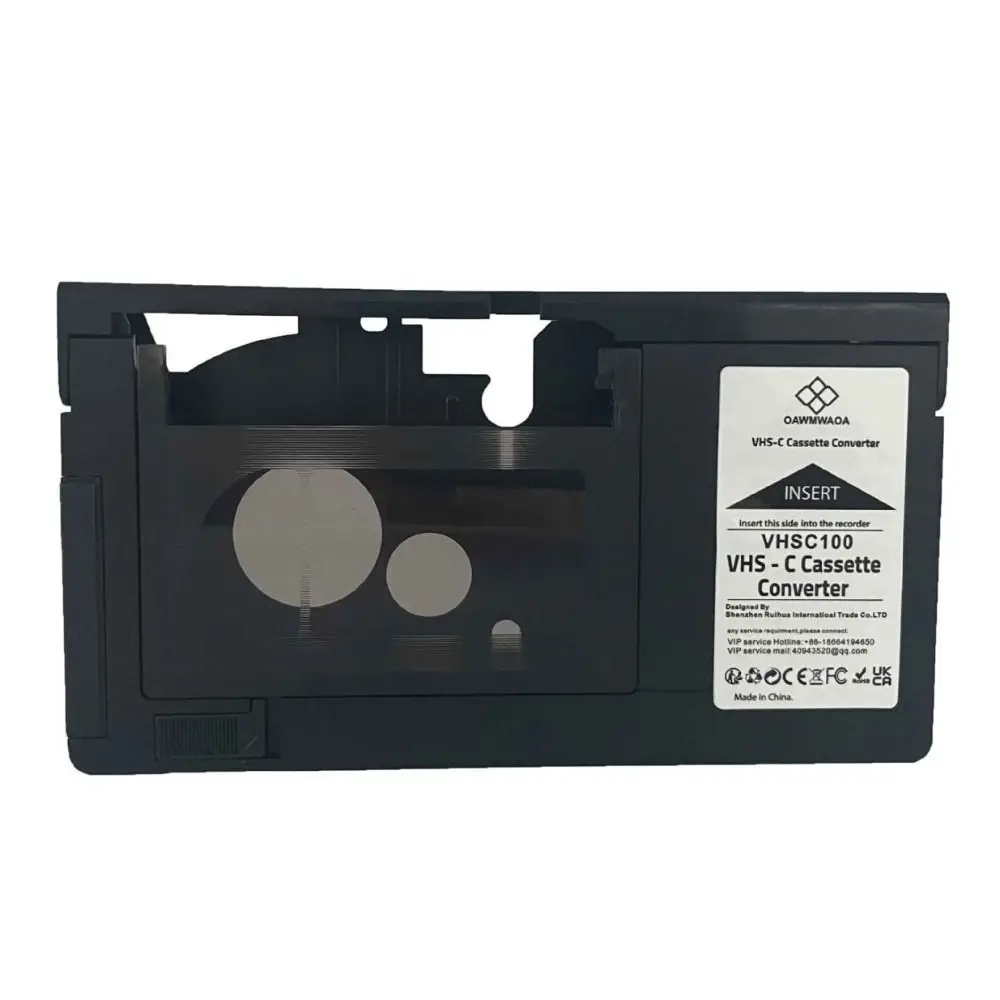 Adapter do kaset VHS-C, adapter do taśm VHS-C, baterie nie są dołączone, konwerter, adapter do kaset VHS-C, czarny, łatwy w użyciu. — zdjęcie produktu 4