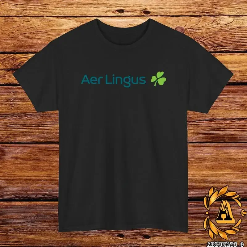 Aer Lingus Airlines Logo T Shirt Black Grey White Navy Red Light Blue