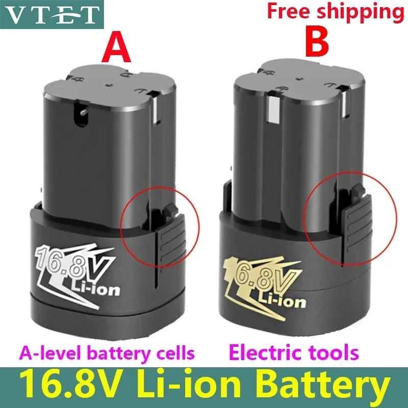 2024 16.8V 4800mAh Lithium Battery 18650 Li-ion Battery Power Tools Accessories for Cordless Screwdriver Electric Drill Batter